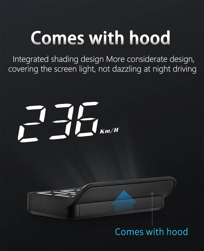 WYING M3 OBD2 GPS Head-Up Display – Advanced Digital Speedometer & Safety Companion for Your Car