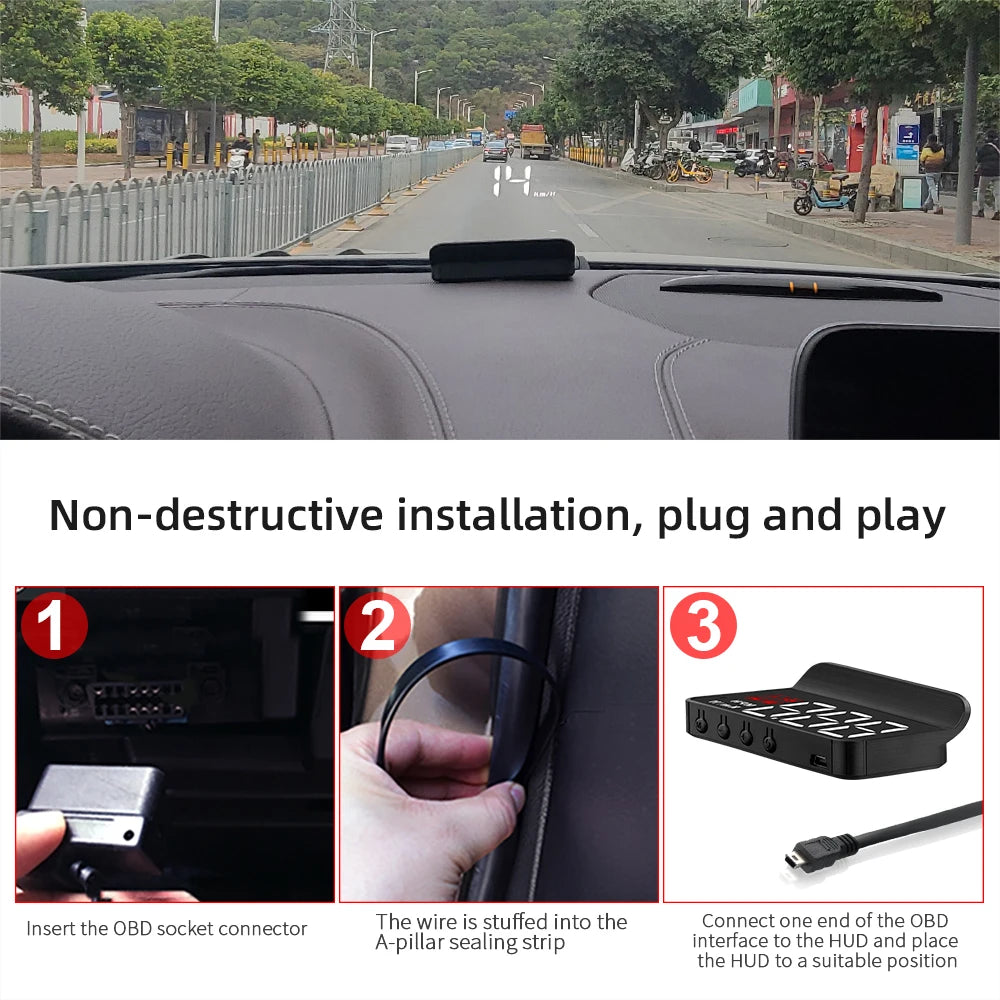 WYING M3 OBD2 GPS Head-Up Display – Advanced Digital Speedometer & Safety Companion for Your Car