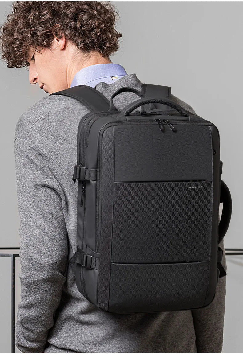 BANGE Expandable Travel Backpack – Stylish, Waterproof, and Functional 17.3" Laptop Bag for Business, School, and Travel