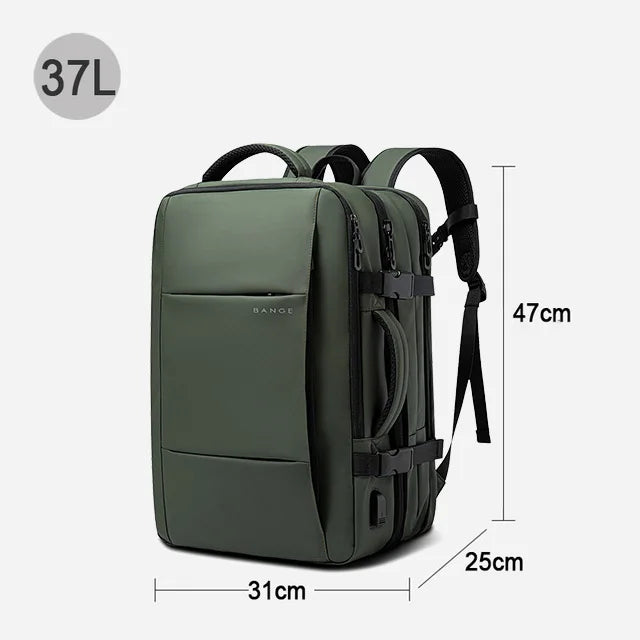 BANGE Expandable Travel Backpack – Stylish, Waterproof, and Functional 17.3" Laptop Bag for Business, School, and Travel