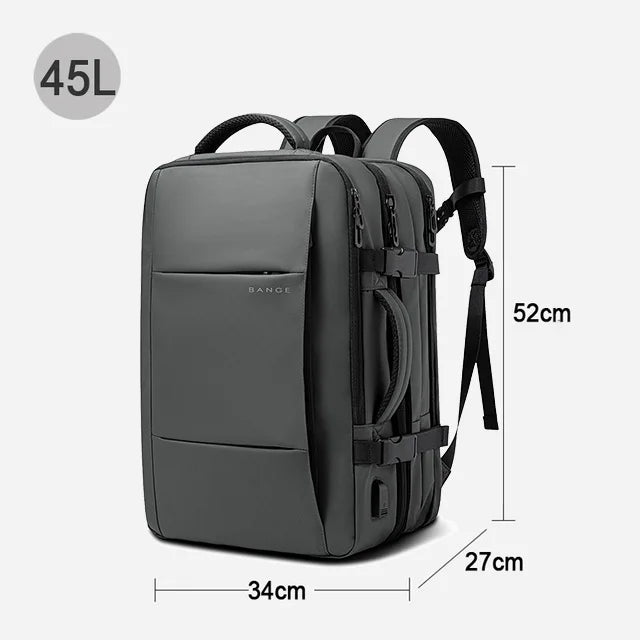 BANGE Expandable Travel Backpack – Stylish, Waterproof, and Functional 17.3" Laptop Bag for Business, School, and Travel