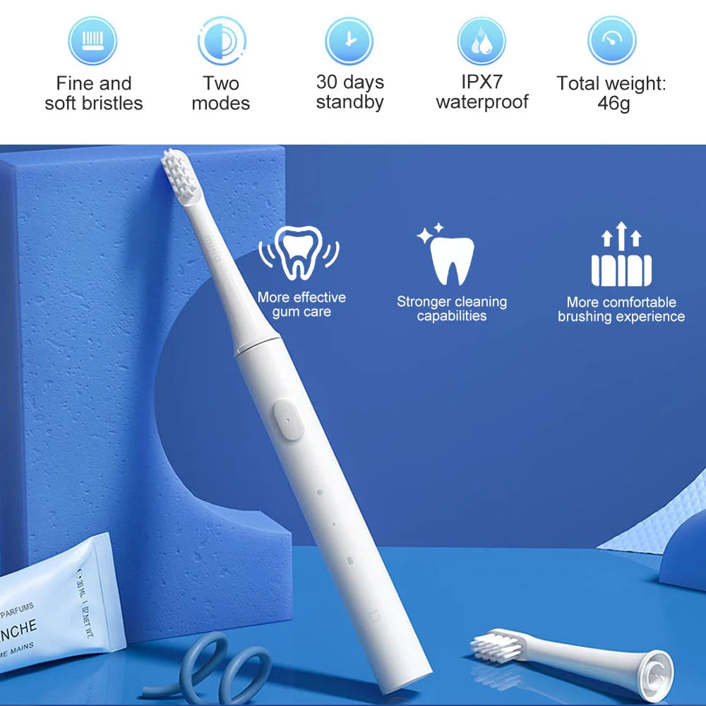 XIAOMI MiJia T100 Sonic Electric Toothbrush – Smart, Portable, and Designed for a Brighter Smile