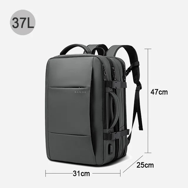 BANGE Expandable Travel Backpack – Stylish, Waterproof, and Functional 17.3" Laptop Bag for Business, School, and Travel