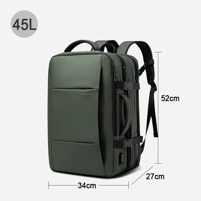 BANGE Expandable Travel Backpack – Stylish, Waterproof, and Functional 17.3" Laptop Bag for Business, School, and Travel