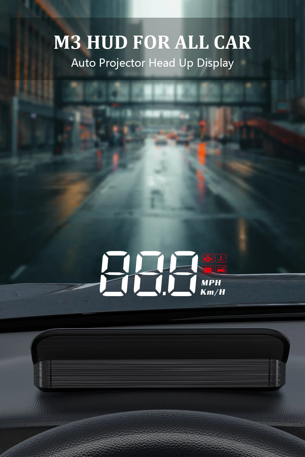 WYING M3 OBD2 GPS Head-Up Display – Advanced Digital Speedometer & Safety Companion for Your Car