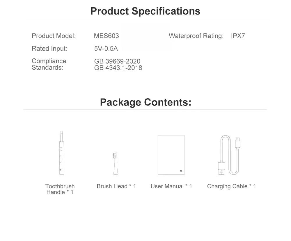 XIAOMI MiJia T100 Sonic Electric Toothbrush – Smart, Portable, and Designed for a Brighter Smile