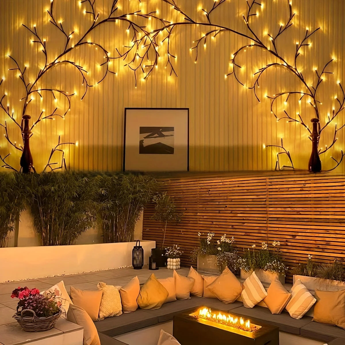 Transform Your Space with 96 LED Bendable Willow Vine Lights – 8 Modes for Indoor & Outdoor Magic