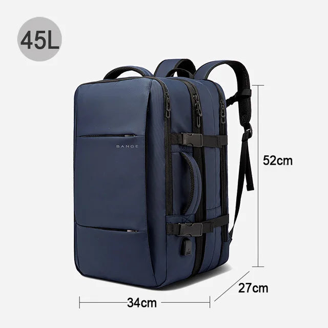 BANGE Expandable Travel Backpack – Stylish, Waterproof, and Functional 17.3" Laptop Bag for Business, School, and Travel