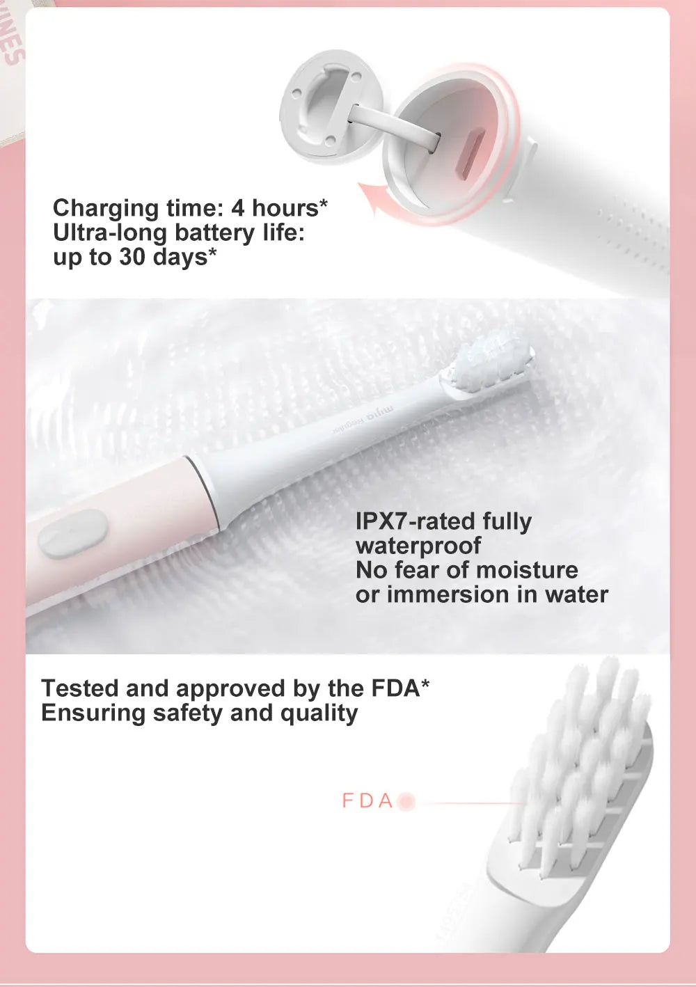 XIAOMI MiJia T100 Sonic Electric Toothbrush – Smart, Portable, and Designed for a Brighter Smile